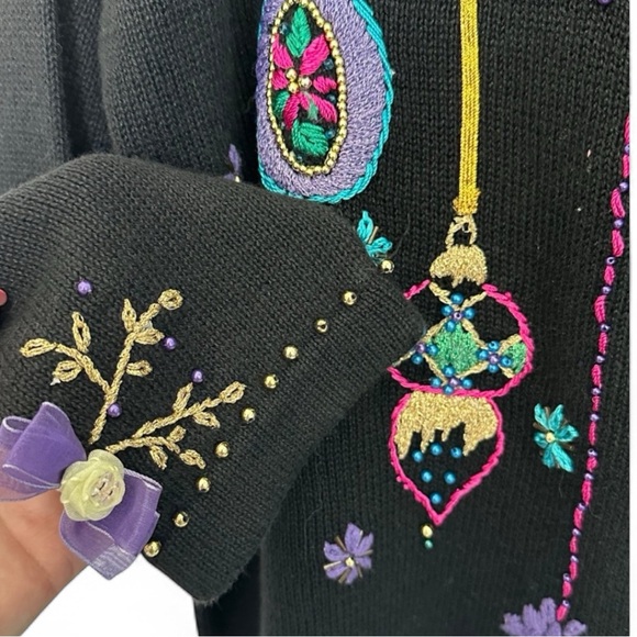 Vintage Arriviste Christmas Design Sweater-Size Large - Picture 5 of 10